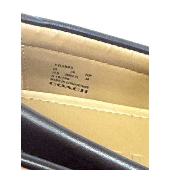 Coach Liam Men's Driver Loafers Brown Dark Saddle Jacquard Slip On Size 12 12D - Picture 9 of 12